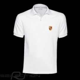 Porsche polo shirt crest white Porsche WAP591B - men