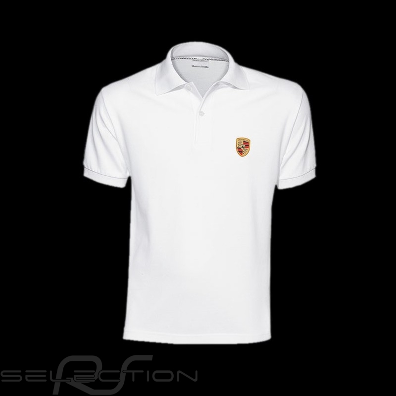 Porsche polo shirt crest white Porsche WAP591B - men