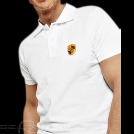 Porsche polo shirt crest white Porsche WAP591B - men