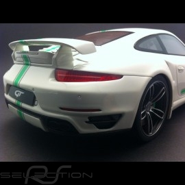 Porsche 991 Turbo S Techart white / grey / green 1/18 GT SPIRIT GT801
