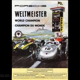 Porsche Poster 718 F2 Weltmeister 1960 Nürburgring