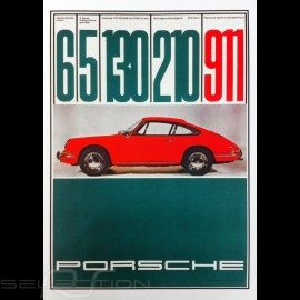 Porsche Poster 911 1965 130 PS 210 km/h