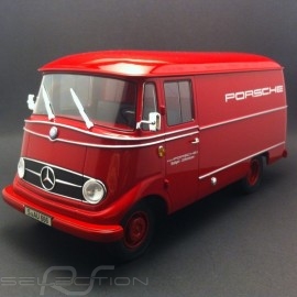 Mercedes-Benz L319 case truck Porsche 1960 red 1/18 Norev 183416