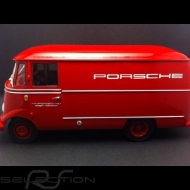 Mercedes-Benz L319 case truck Porsche 1960 red 1/18 Norev 183416