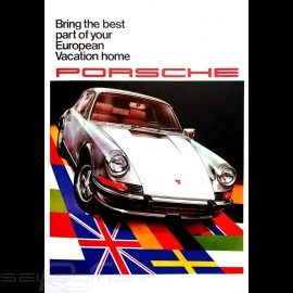 Porsche Poster 911 The best part of your European vacation 
