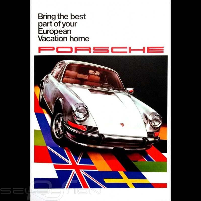 Porsche Poster 911 The best part of your European vacation - Elfershop