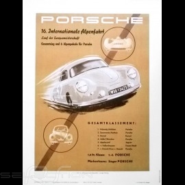 Porsche Poster Internationale Alpenfahrt 1953 original poster by Erich Strenger