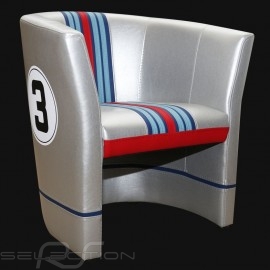 Tub chair Racing Inside n° 3 grey Racing team / red
