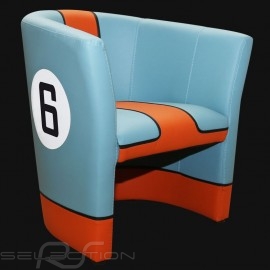 Tub chair Racing Inside n° 6 blue Racing team blue / orange