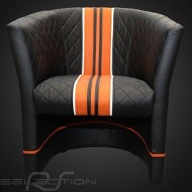 Cabriolet chair Racing Inside wild biker black / orange