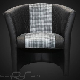 Tub chair  Racing Inside houndstooth black / white