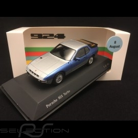 Porsche 924 turbo bicolor silber / blau metallic 1/43 Spark MAP02020816