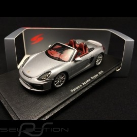 Porsche Boxster Spyder 981 2015 metallic grau 1/43 Spark S4931