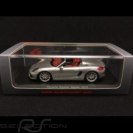 Porsche Boxster Spyder 981 2015 metallic grau 1/43 Spark S4931