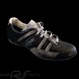 Sneaker Vintage Racing Rennfahrer Style schwarz / beige - Herren
