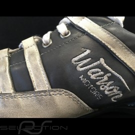 Sneaker Vintage Racing Rennfahrer Style schwarz / beige - Herren