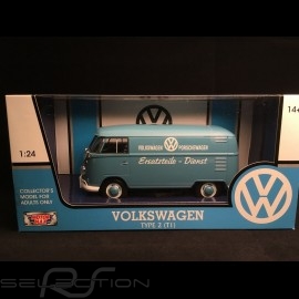 VW kombi T1 Porsche Träger Diesel Ersatzteile Dienst blau 1/24 Motormax 795567