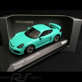 Porsche Cayman GT4 mint green 1/43 Minichamps CA04316073
