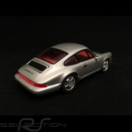 Porsche 911 type 964 Carrera 2 1989 silver grey 1/43 Minichamps WAP02003497