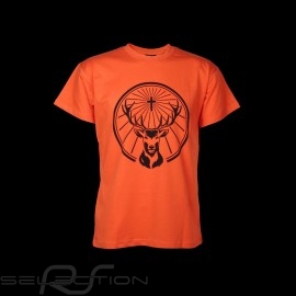 T-shirt Jägermeister logo front orange - men