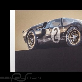 Le Mans Poster Ford GT40 MKII-A 1966 Schwarz