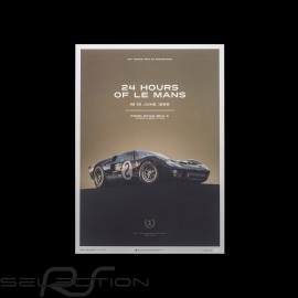 Le Mans Poster Ford GT40 MKII-A 1966 Black