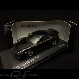 Porsche Cayman GT4 2016 metallic black 1/43 Minichamps 410066121