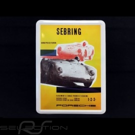 Postcard Porsche metal with envelope Porsche 550 Sebring Florida