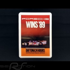 Postkarte Porsche aus Metall mit Umschlag Porsche  962 winner 24h Daytona 1989