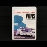 Postkarte Porsche aus Metall mit Umschlag Porsche 962 Sieger 1988