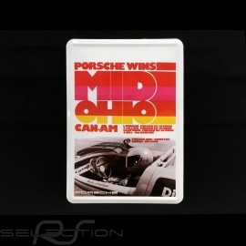 Postkarte Porsche aus Metall mit Umschlag Porsche 917 Donohue Mid-Ohio Can Am