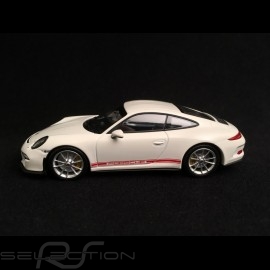 Porsche 911 R type 991 2016 weiß rote Schreiben 1/43 Minichamps 410066221