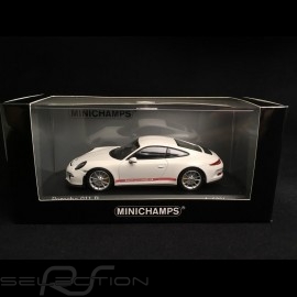 Porsche 911 R type 991 2016 weiß rote Schreiben 1/43 Minichamps 410066221