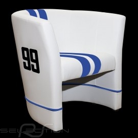 Cabrio Stuhl Racing Inside n° 99 Viper racing weiß / blau