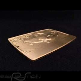 GrillBadge Porsche 911 n° 6 graviert Metall Farbe gold