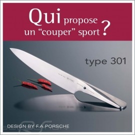 Messer Porsche Design Typ 301 HM Hakata Santoku 19 cm Design by F.A. Porsche Chroma P19HM