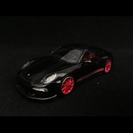 Porsche 911 R typ 991 2016 schwarz / schwarze und rote Streifen 1/43 Spark WAX02020054
