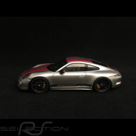 Porsche 911 R typ 991 2016 grau / rote und schwarze Streifen 1/43 Spark WAX02020050