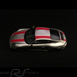 Porsche 911 R type 991 2016 grey / red and black stripes 1/43 Spark WAX02020050