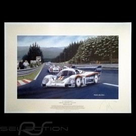 Porsche Poster 956 n° 1 Rothmans 1000km de Spa 1982 " Le retour du maître "