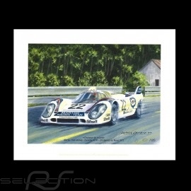 Porsche Poster 917 K n° 22 24h du Mans 1971 " Chasseur de records "