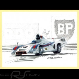 Set of 7 postcards Jacky Ickx 24h du Mans 6 wins Benoît Deliège illustrations