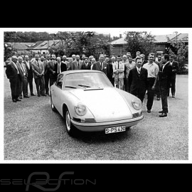 Postcard Porsche Ferry in front of the 911 2.0 1963 10x15 cm
