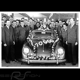 Postkarte Porsche 25 Anniversary und 10 000 Porsche produziert 16 Marz 1956  10x15 cm