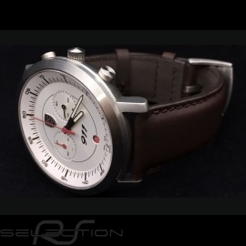 Uhr Chrono Porsche 911 Classic weiß / braune Armband Porsche Design WAP0700070F