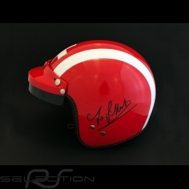 Helm Jo Siffert 1968 replica n° 5 / 100 rot weißen Streifen Schweizer Flagge mit Visier