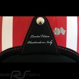 Helm Jo Siffert 1968 replica n° 5 / 100 rot weißen Streifen Schweizer Flagge mit Visier