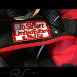 Helm Jo Siffert 1968 replica n° 5 / 100 rot weißen Streifen Schweizer Flagge mit Visier