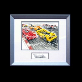 Porsche 917 / 30 Canam monsters wood frame aluminum with black and white sketch Limited edition Uli Ehret - 227