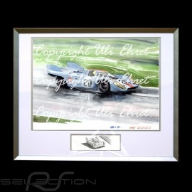 Porsche Poster 917 K Gulf n° 20 im Regen Aluminium Rahmen mit Schwarz-Weiß Skizze Limitierte Auflage Uli Ehret - 27
